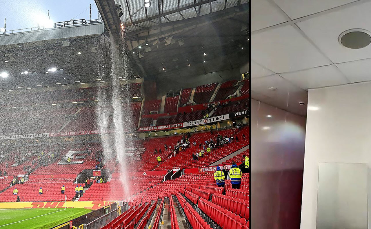 Mvua Yafichua Ubovu wa Old Trafford Video ya Kuvuja Maji Yatisha Mashabiki