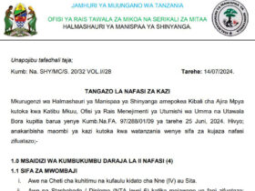 Ajira Mpya Shinyanga Halmashauri ya Manispaa Yatangaza Nafasi mbalimbali Mwisho wa Kutuma Maombi ni 25 Julai 2024