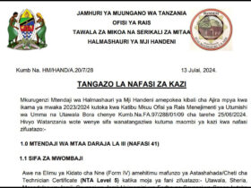 Halmashauri ya Mji Handeni Yatangaza Nafasi Mpya za Kazi Mwisho Julai 27