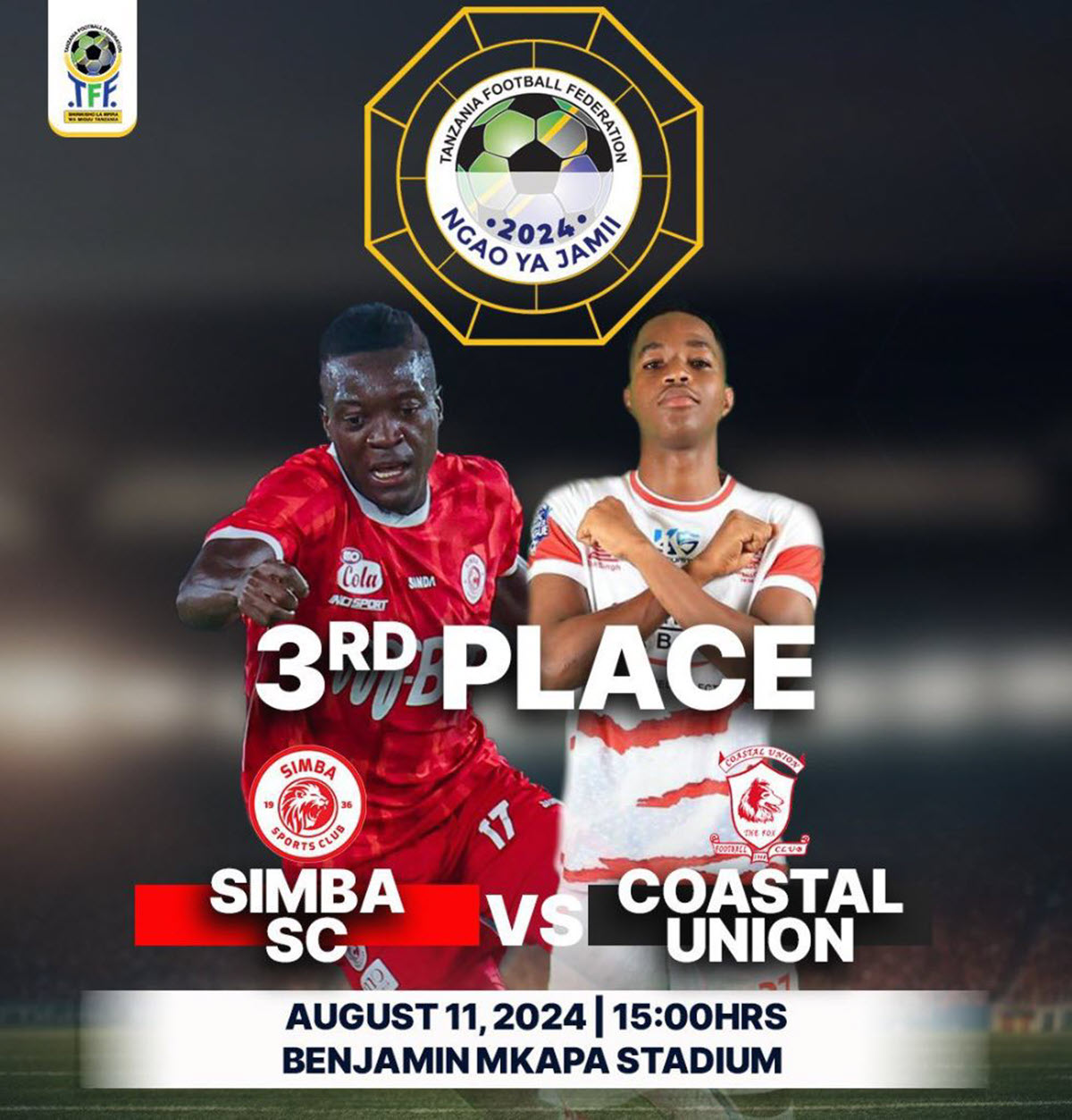 Kikosi Cha Simba VS Coastal union Ngao ya Jamii