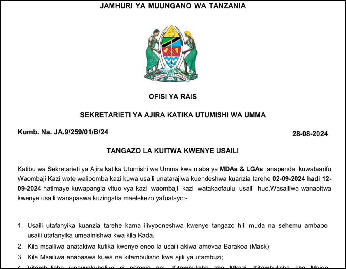 Majina ya Walioitwa Kwenye Usaili Kada za Afya MDAs LGAs