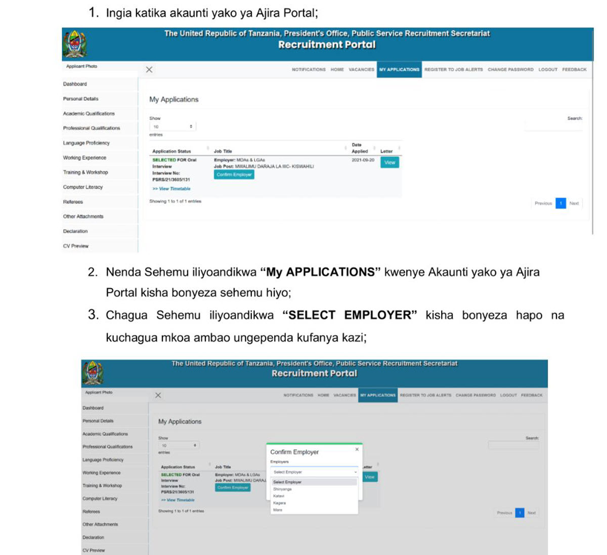 Taarifa Muhimu kwa Waombaji Kazi za Ualimu AJira Portal