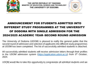 Waliochaguliwa udom awamu ya pili