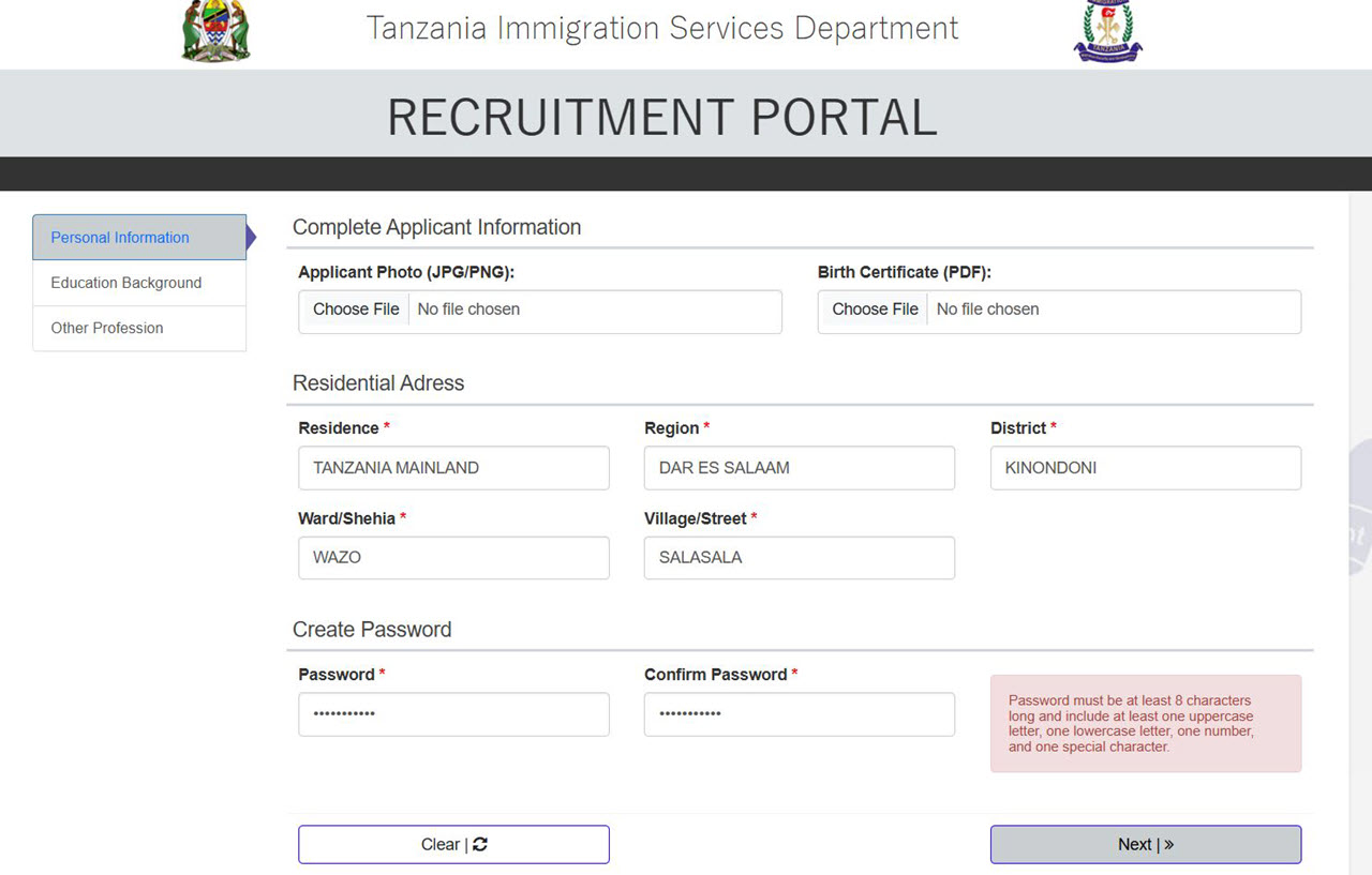 Immigration Recruitment Portal