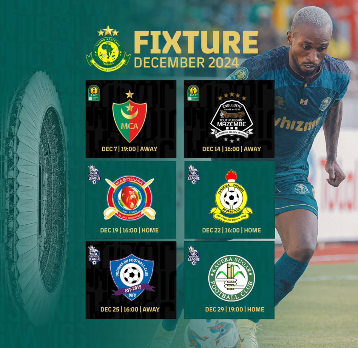 Ratiba ya Yanga Sc December 2024