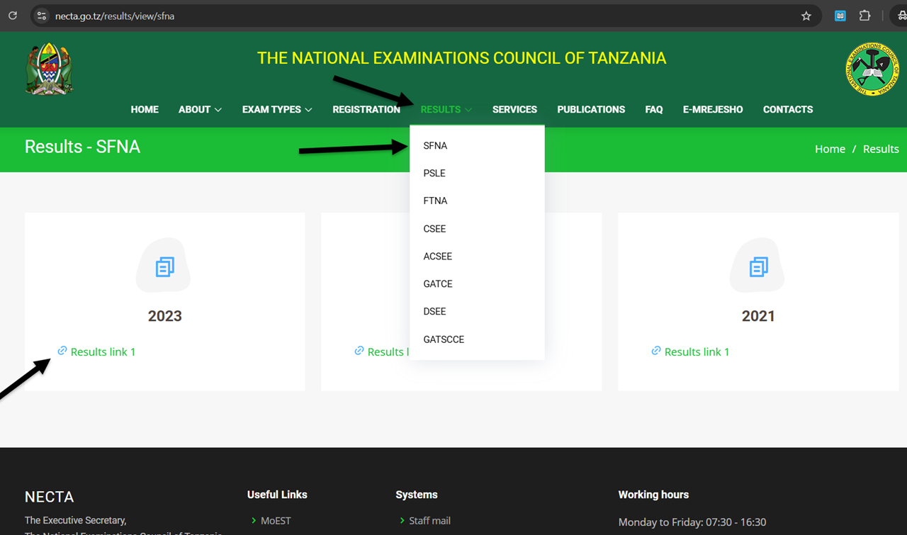 Matokeo ya Darasa la Nne 2024/2025 (NECTA Standard Four Results)