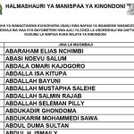 Majina ya Walioitwa Kwenye Usaili NEC 2025 Mkoa wa Dar es Salaam