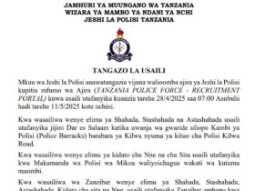Majina ya Walioitwa Kwenye Usaili Jeshi la Polisi Tanzania April 2025