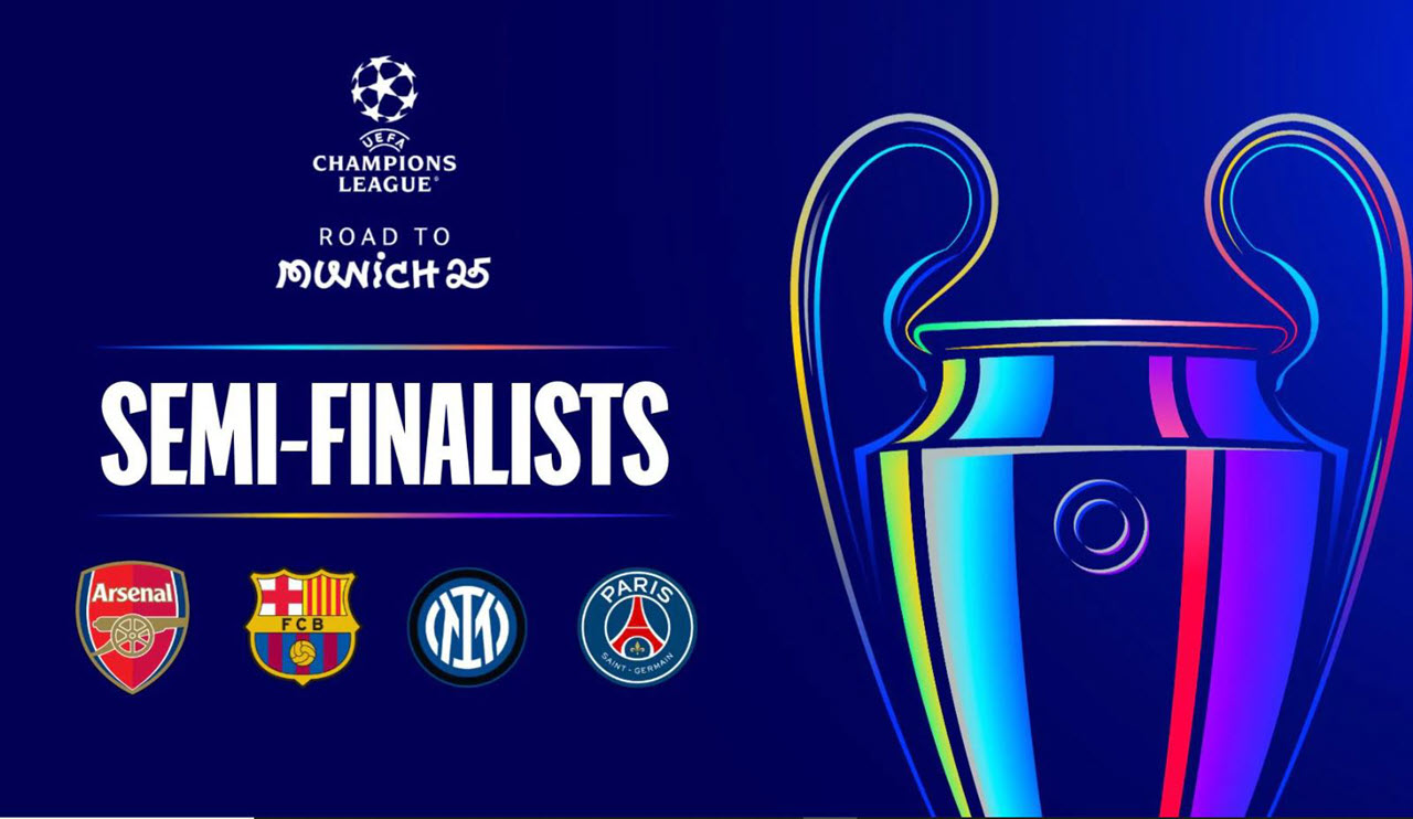 Timu Zilizofuzu Nusu Fainali Klabu bingwa UEFA Champions 2024/2025