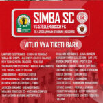 Vituo Vya Kununua Tiketi Mechi ya Simba VS Stellenbosch 20 04 2025