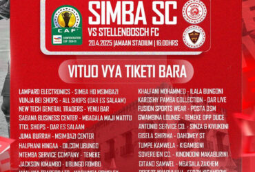 Vituo Vya Kununua Tiketi Mechi ya Simba VS Stellenbosch 20 04 2025