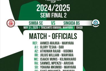 Maofisa wa Mechi ya Nusu Fainali CRDB Bank Federation Cup
