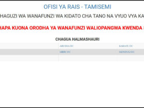 Waliochaguliwa Kidato cha Tano Arusha 2025 2026