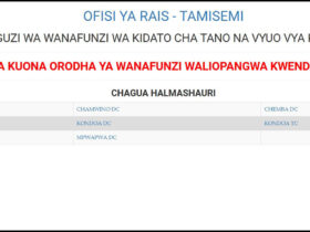 Waliochaguliwa Kidato cha Tano Mkoa wa Dodoma
