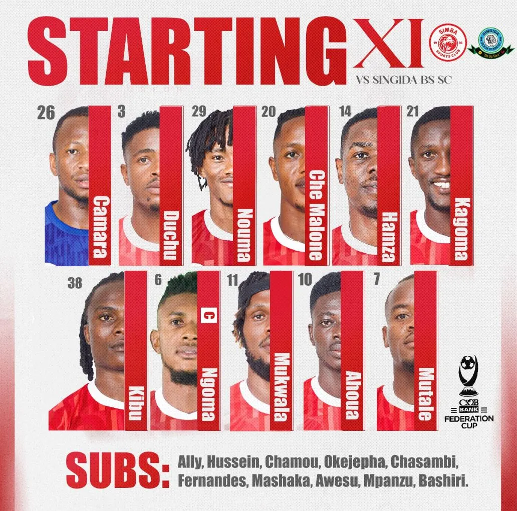 Kikosi cha Simba Vs Singida Black Stars Leo 31/05/2025