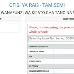 Fomu Za Kujiunga Kidato Cha Tano
