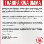 Simba Kususia Dabi Nyingine Kama Yanga Hawatoshiriki Mchezo wa June 15
