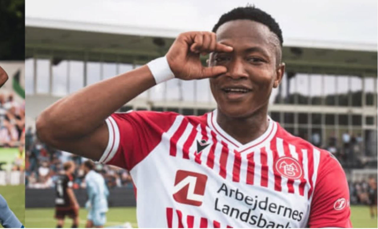 Kelvin John Aendeleza Moto Baada ya Kuifungia Aalborg Goli 2 Wakiilaza Middelfart 4-0