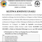 Majina Ya Usaili Kusimamia Uchaguzi 2025 Halmashauri Ya Wilaya Ya Njombe Jimbo La Lupembe