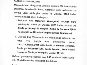 Majina ya Walioitwa Kwenye Mafunzo Kusimamia Uchaguzi 2025 Dodoma