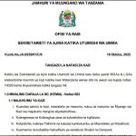 Nafasi Mpya 10026 za Kazi Walimu MDAs LGAs 2025