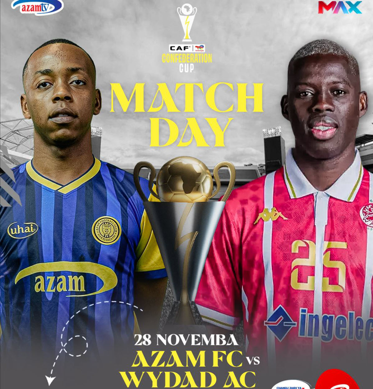 Azam vs Wydad Ac Leo 28/11/2025 Saa Ngapi?