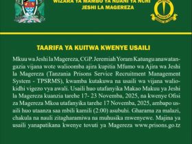 Majina ya Walioitwa Kwenye Usaili Jeshi la Magereza 2025