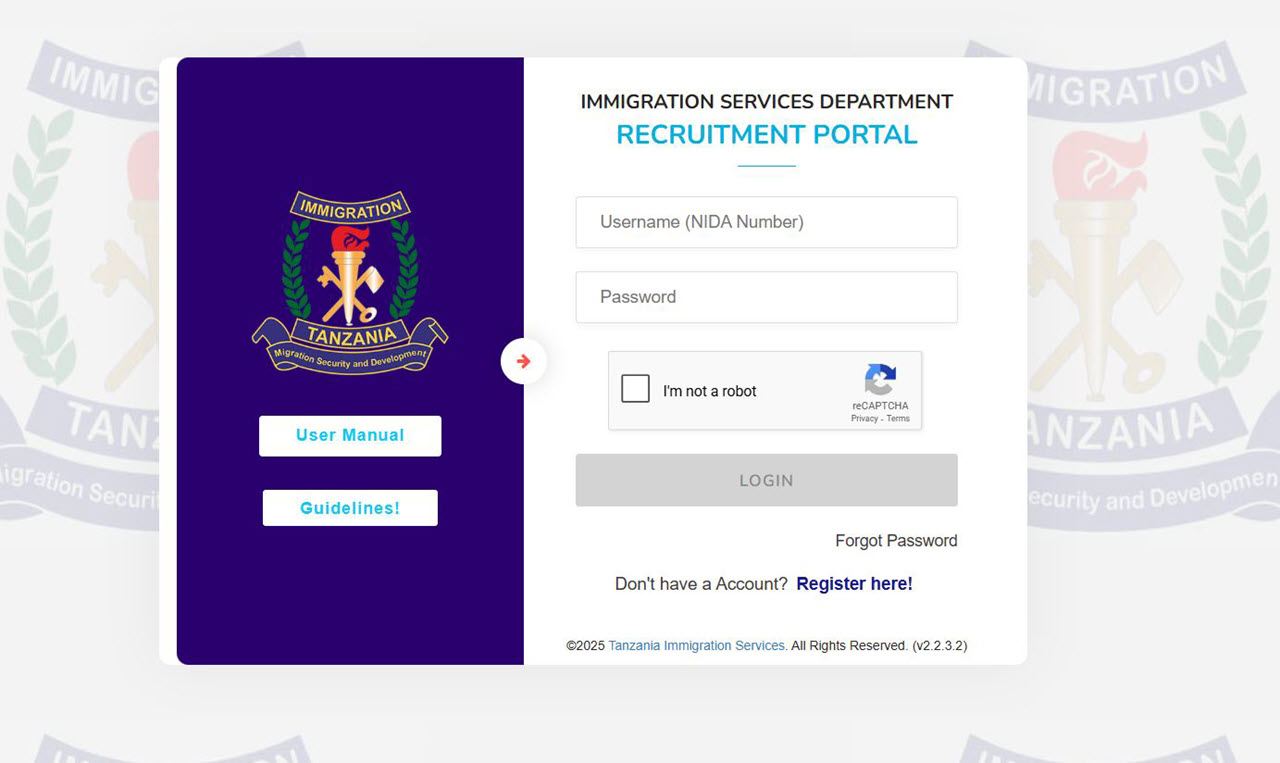 Mfumo wa Maombi ya Ajira Uhamiaji (Immigration Recruitment Portal): Mwongozo wa Kutuma Maombi