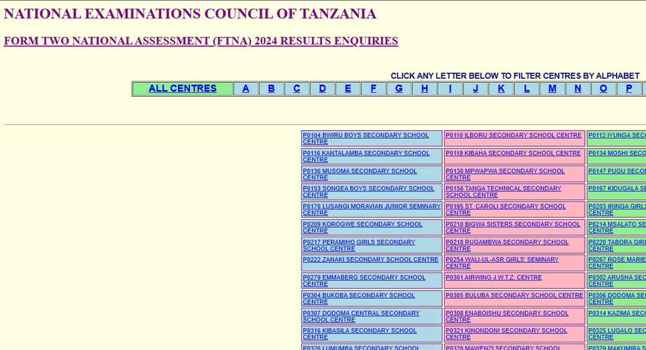 NECTA Matokeo ya Kidato Cha Pili 2025 (Form Two Results)