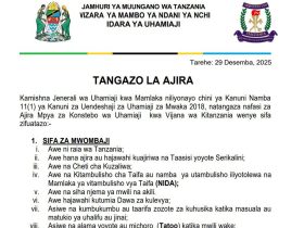 Nafasi Mpya Za Kazi Uhamiaji December 2025