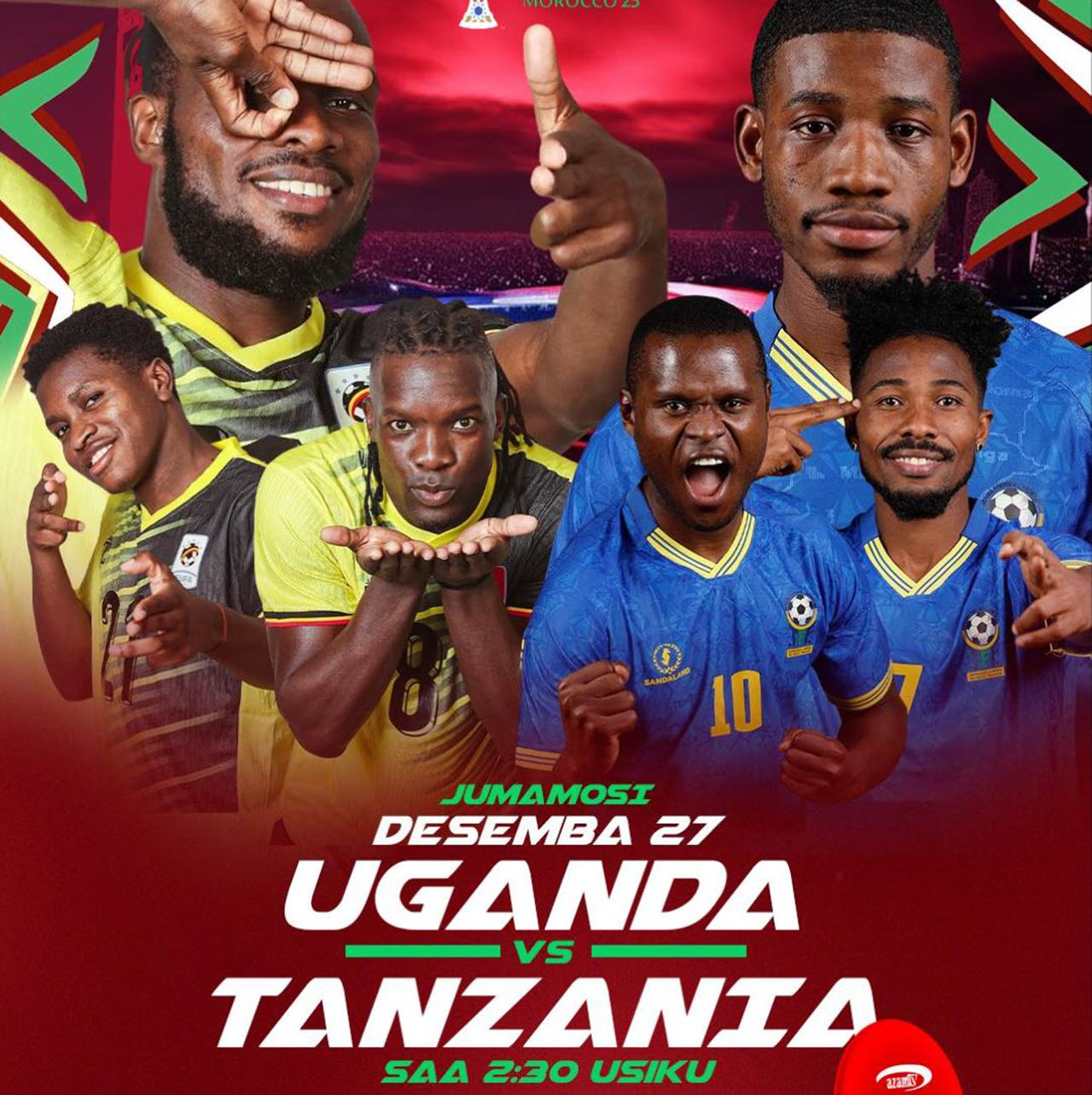 Kikosi cha Tanzania Taifa Stars vs Uganda Leo 27/12/2025