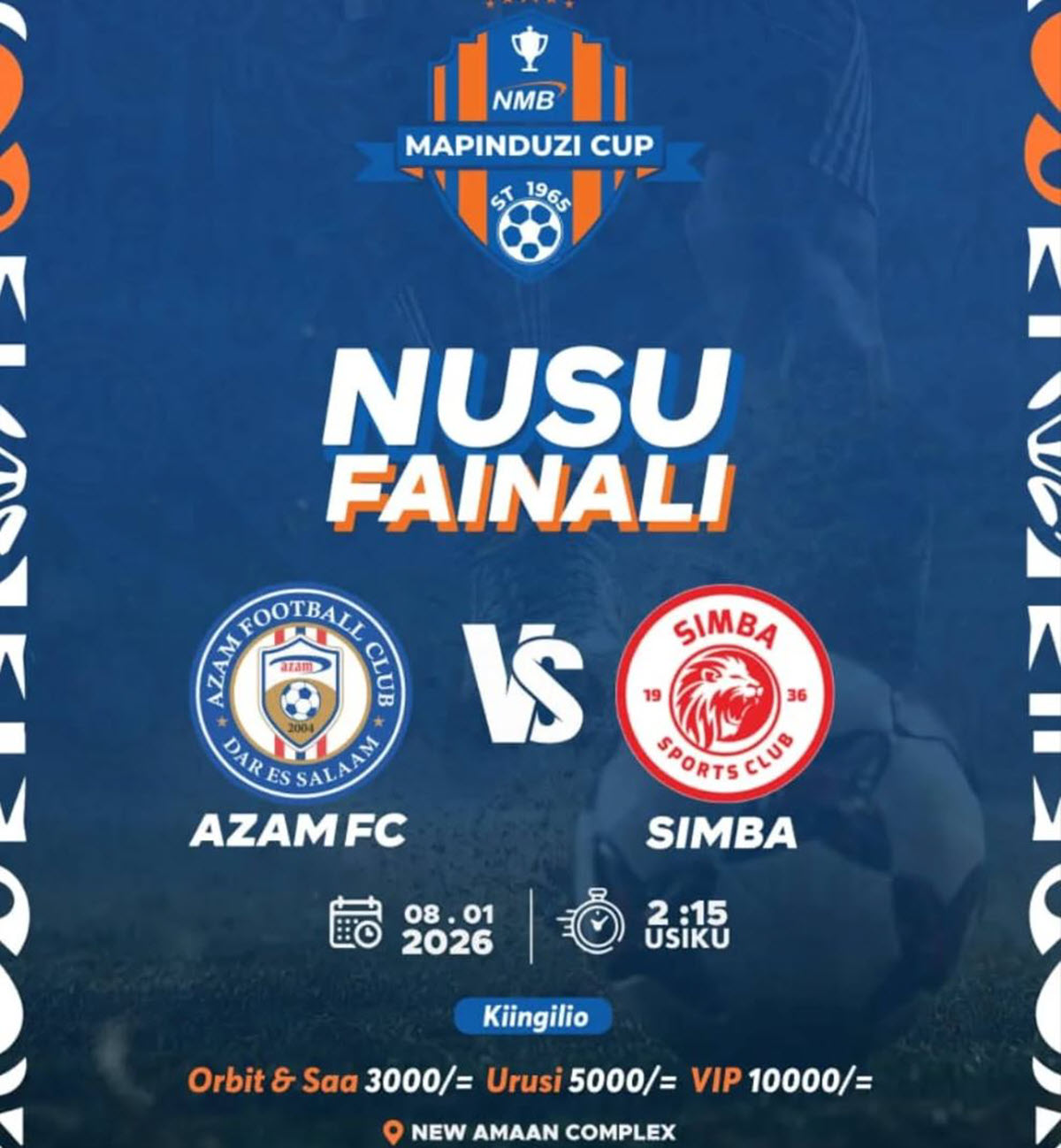 Kikosi cha Simba vs Azam Leo 08/01/2026 Mapinduzi Cup