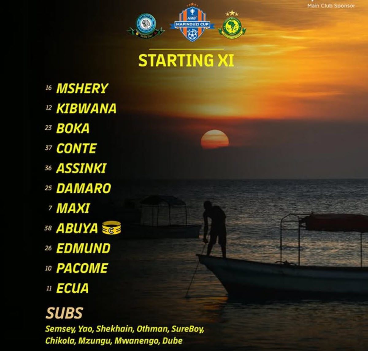 Kikosi cha Yanga vs Singida Black Star Leo 09/01/2026