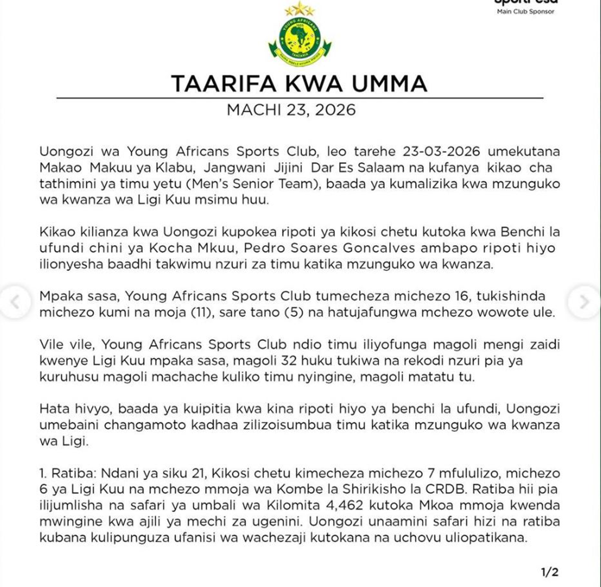 Yanga Yamrejesha Abdihamid Moalin Kuwa Kocha Msaidizi wa Pedro Goncalves