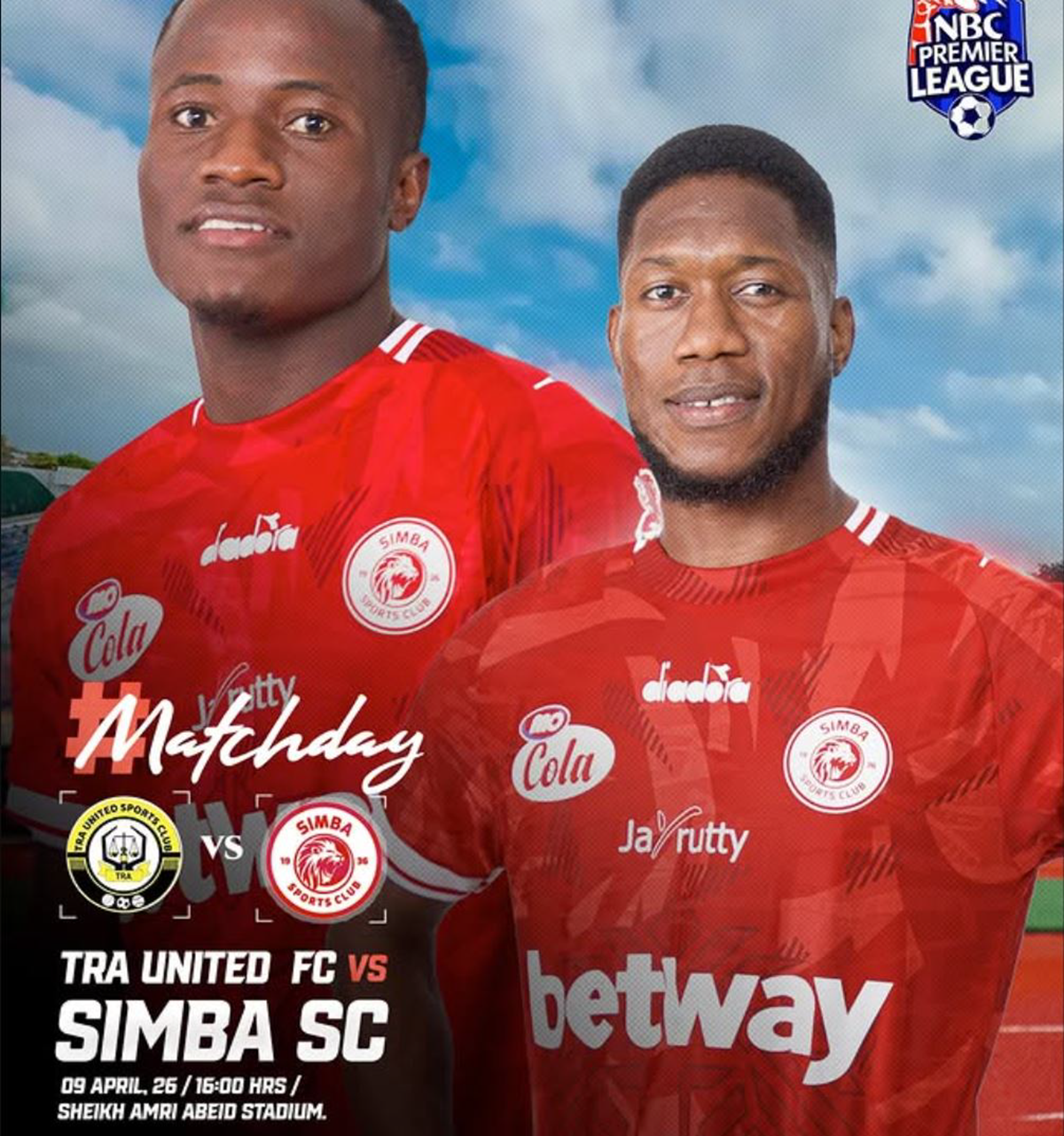 Kikosi cha Simba SC vs TRA United Leo 09/04/2026
