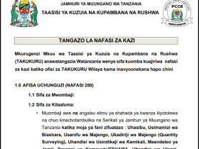 Nafasi Za Kazi Takukuru PCCB April 2026