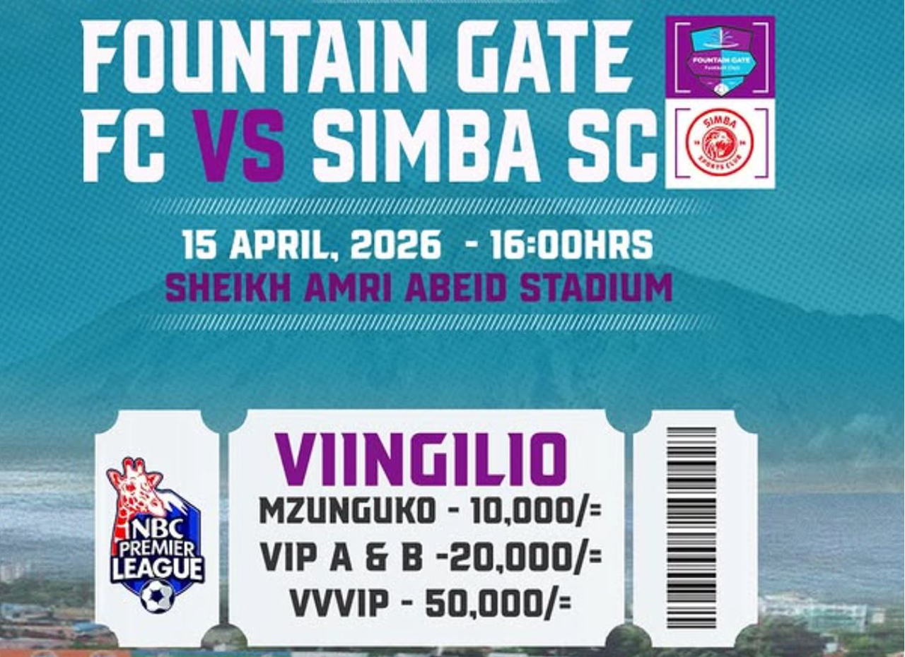 Viingilio Mechi ya Fountain Gate vs Simba 15/04/2026