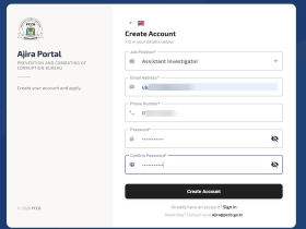 kujisajili mfumo wa ajira TAKUKURU